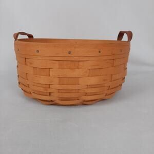 Jasper Basket Works Vintage Farmhouse Handwoven Maple Wood Basket